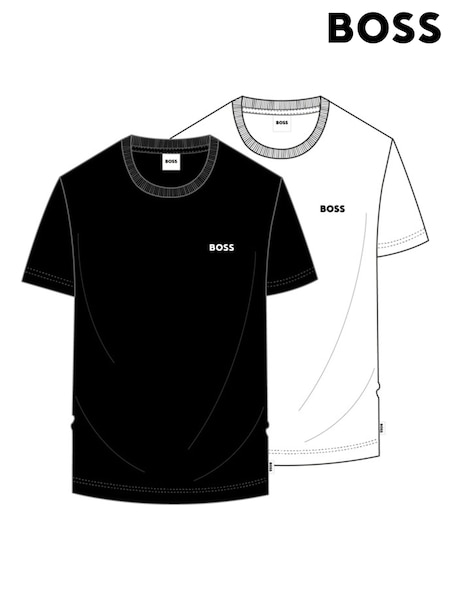 BOSS Black 2 Pack Logo Crew Neck Short Sleeve T-Shirts (W60423) | €52 - €65