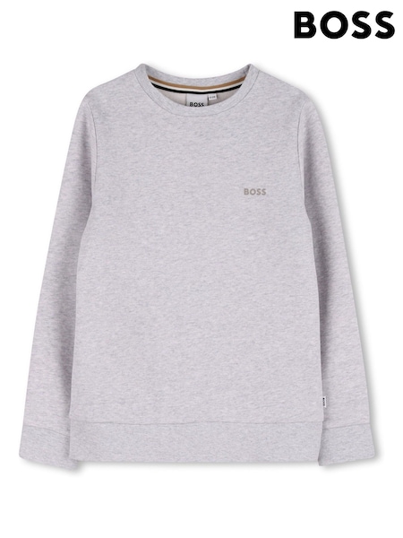 BOSS Grey Logo Sweatshirt (W60431) | 455 QAR - 563 QAR
