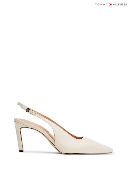 Tommy Hilfiger Leather Pointed Toe Slingback Heels (W60514) | ‏654‏₪
