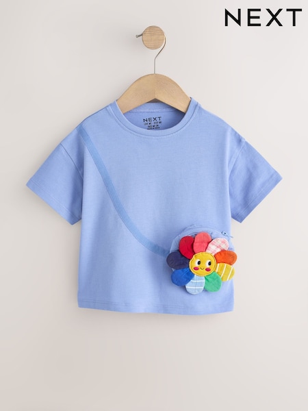 Blue Rainbow Flower Short Sleeve Bag T-Shirt (3mths-7yrs) (W60559) | AED51 - AED61