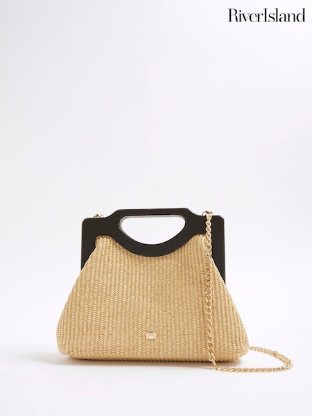 River Island Raffia Clutch Bag (W60594) | €45