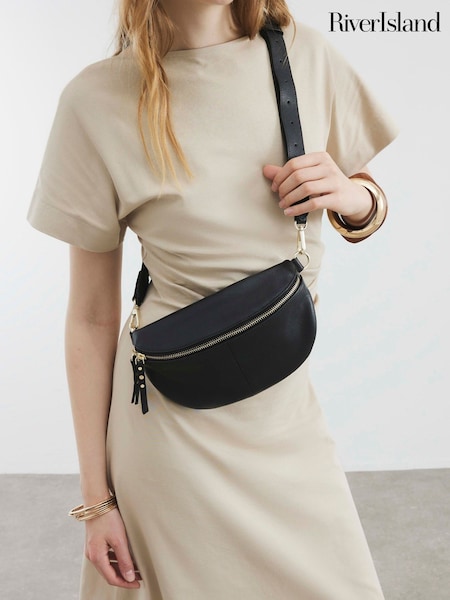 River Island Leather Cross-Body Bum Bag (W60598) | €53