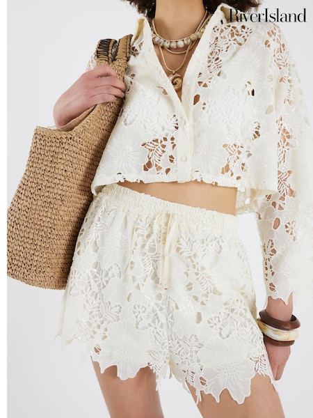 River Island Cutwork Sequin Shorts (W60661) | 245 zł