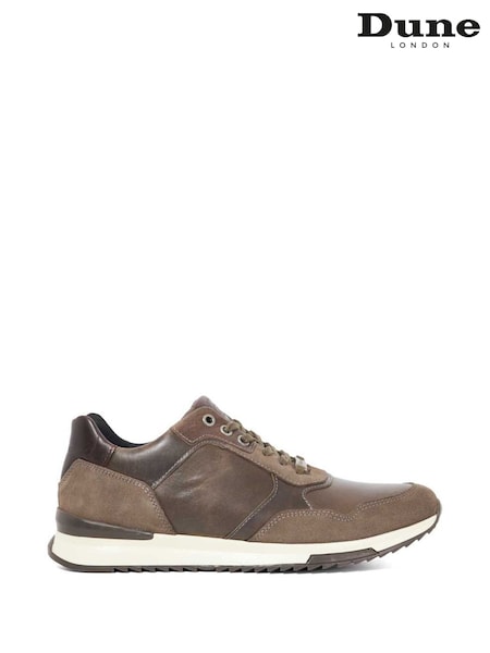 Dune London Green Thornbury Leather Trainers (W60672) | €138
