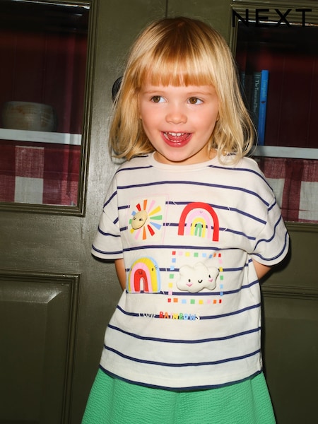 Green Rainbow Short Sleeve Top and Barrel Trousers Set (3mths-7yrs) (W60740) | € 18 - € 24