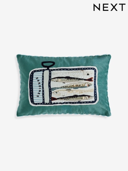 Blue 30 X 40cm Embellished Sardines Cushion (W60796) | SGD 42