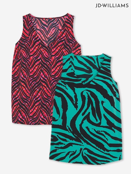 JD Williams Animal Print Woven Vests 2 Pack (W60910) | €40