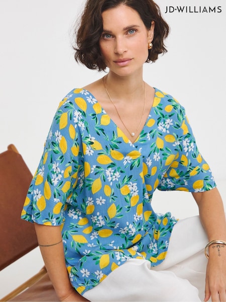 Estampado de limones - JD Williams Crinkle Popover Top (W60911) | 42 €