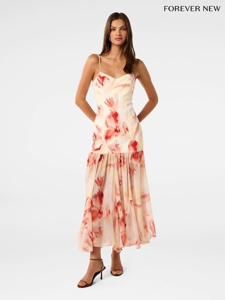 Forever New Cream Luca Dropped Waist Maxi Dress (W60914) | €156