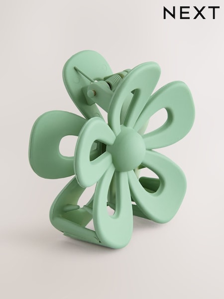 Green Matte Flower Hair Claw (W61001) | €11