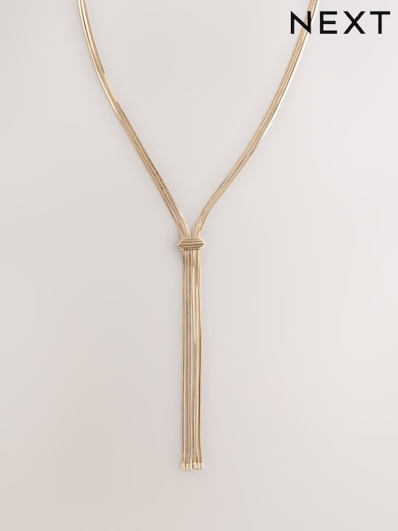Tono dorado - Slinky Chain Y Profile Necklace (W61004) | 26 €