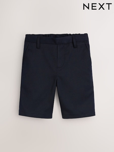 Navy 2 Pack Flat Front School Shorts (3-14yrs) (W61023) | €15 - €30