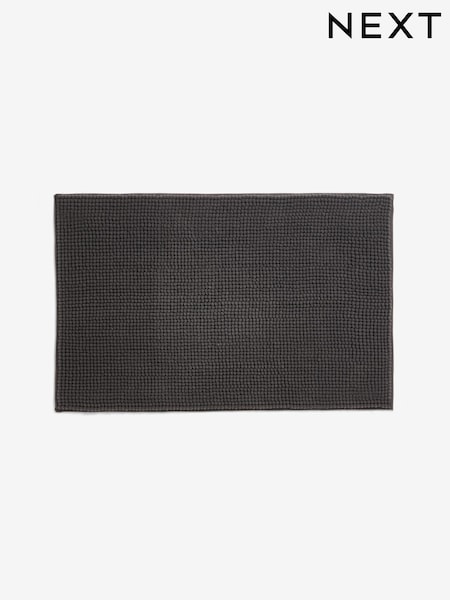 Charcoal Grey Set of 2 Bobble Bath and Pedestal Mat (W61040) | 73 QAR