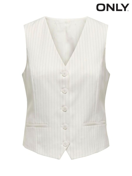 ONLY White Pinstripe Waistcoat (W61120) | € 55