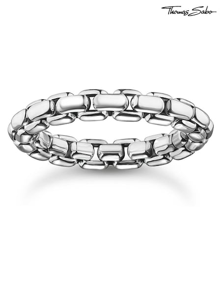 Thomas Sabo Silver Tone Box Chain Ring (W61152) | €140