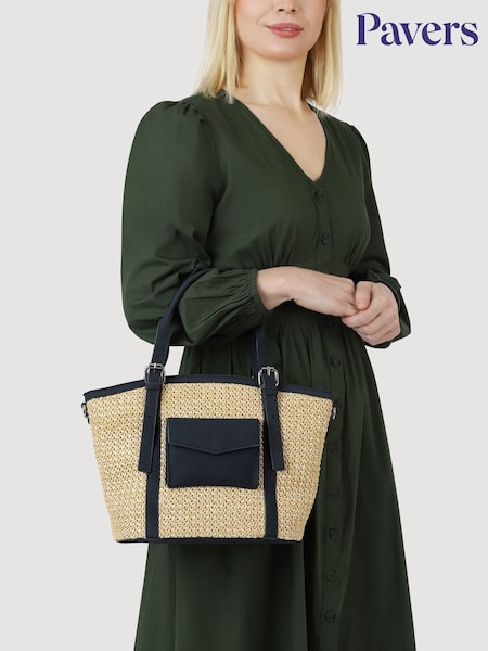 Azul - Pavers Spacious Adjustable Handbag (W61245) | R$ 295