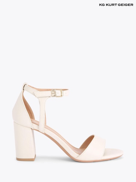 KG Kurt Geiger Cream Faryn Block Sandals (W61274) | €126