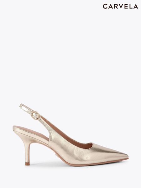 Carvela Gold Spirit Sling Shoes (W61280) | €142