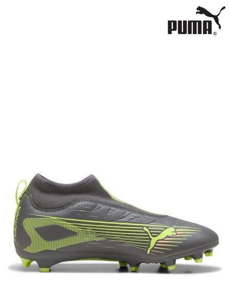 Puma Grey Boys ULTRA 5 MATCH+ FG/AG Laceless Football Boots (W61382) | €80