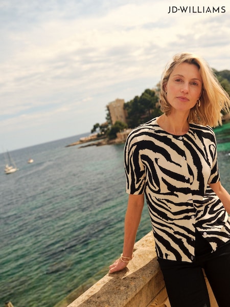 JD Williams Animal Print Short Sleeve Cardigan (W61410) | €28