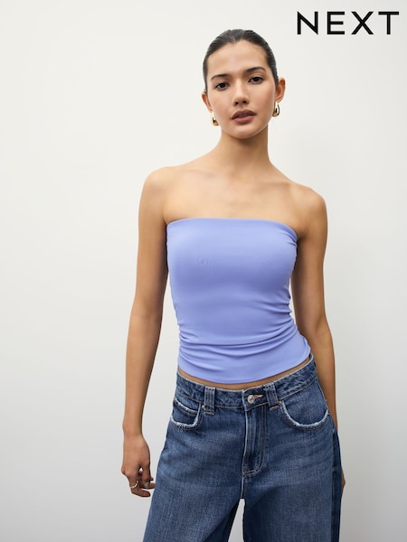 Blue Soft Touch Bandeau Top (W61447) | €23