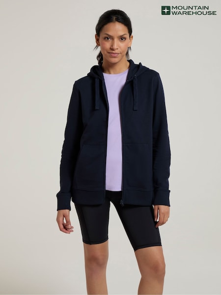 Mountain Warehouse Blue Womens Essentials Full Zip Hoodie (W61478) | €39