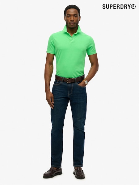 Superdry Green 100% Cotton Essential Jersey Polo Top (W61479) | €51