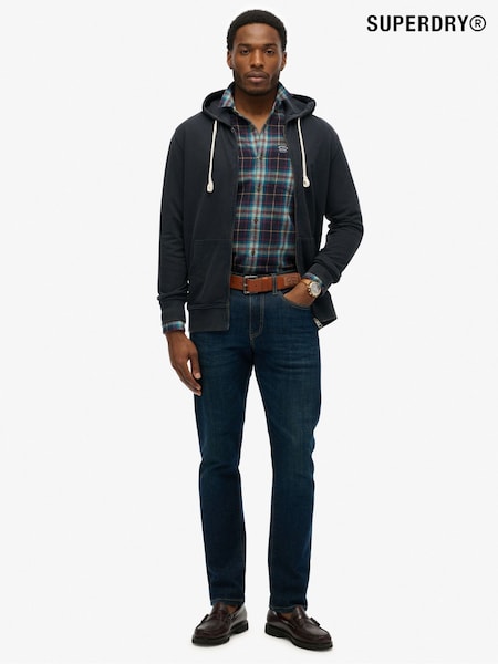 Superdry Blue Classic Essential Zip Hoodie (W61481) | 272 QAR