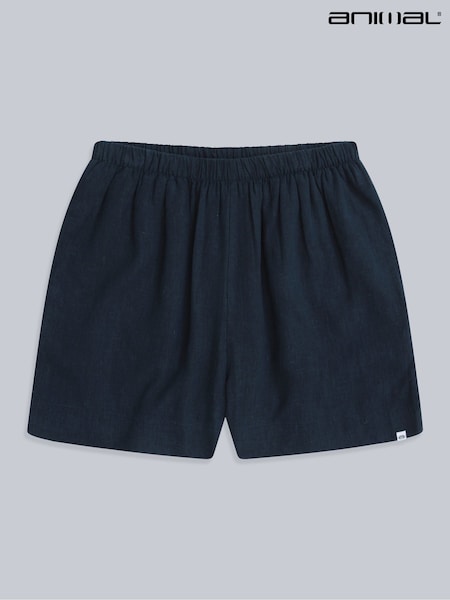 Animal Black Womens Nova Linen Shorts (W61547) | ₪226
