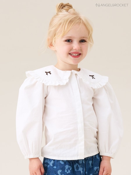 Angel & Rocket White Afina Embroidered Collar Blouse (W61595) | R$ 195 - R$ 215