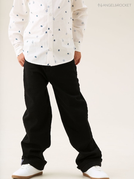 Angel & Rocket Black Straight Fit Eli Selvedge Jeans (W61598) | €32 - €37