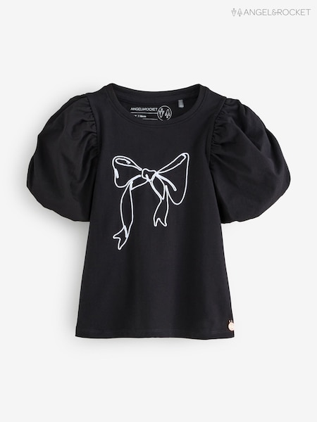 Angel & Rocket Black Aofie Bow T-Shirt (W61608) | €20 - €29