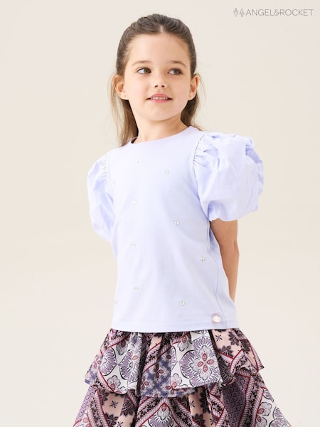 Angel & Rocket Purple Aofie Bow T-Shirt (W61613) | R$ 160 - R$ 195
