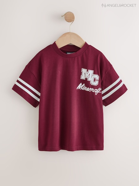 Angel & Rocket Red Minecraft Varsity T-Shirt (W61658) | 94 QAR - 114 QAR
