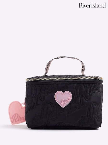 River Island Black Girls Nylon Script Black Lunchbox (W61689) | AED93