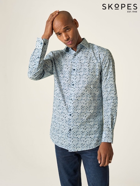 Skopes Floral Print Luxury 100% Cotton Formal Tailored Fit Shirt (W61698) | €60