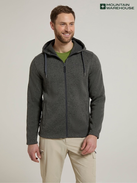 Mountain Warehouse Black Mens Nevis Fleece Hoodie (W61806) | 208 QAR