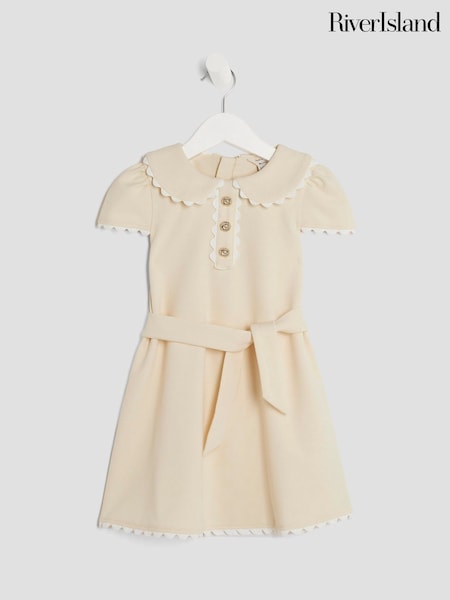 River Island Yellow Girls Collared Scuba Dress (W61808) | 119 QAR