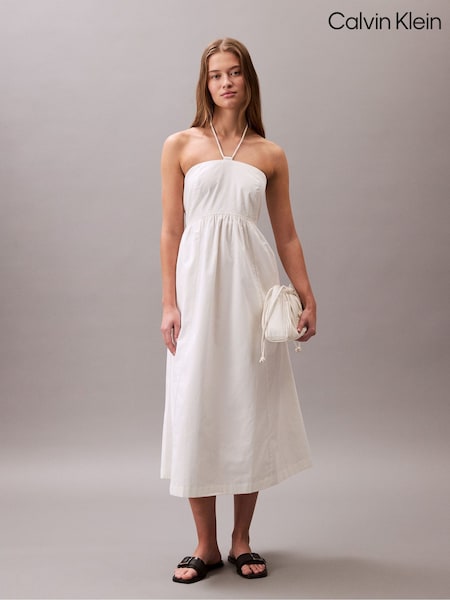 Calvin Klein Cotton Twill Halter Dress (W61988) | 218 €