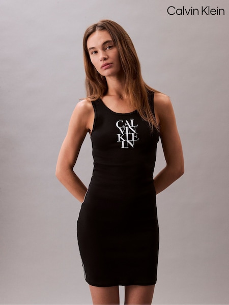 Calvin Klein Black Rib Tank Dress (W61997) | €114