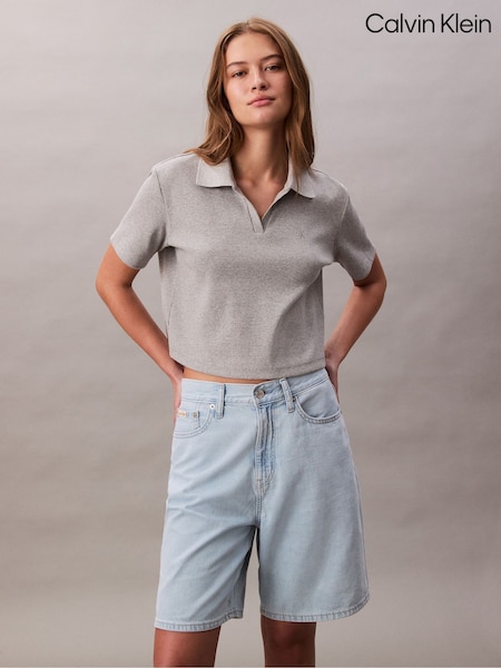 Calvin Klein Relaxed Linen Cotton Bermuda Shorts (W62016) | R$ 985