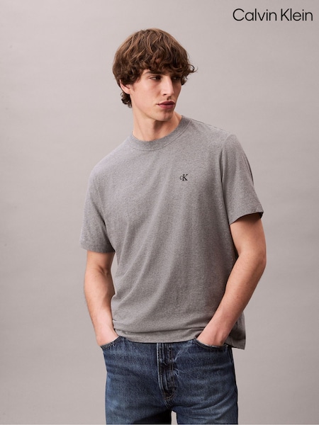 Calvin Klein Grey Short Sleeve Easy Monogram T-Shirt (W62023) | €64