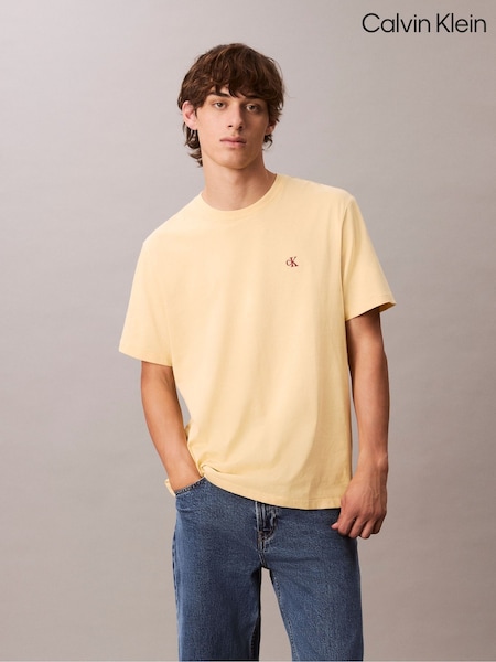 Calvin Klein Yellow Short Sleeve Easy Monogram T-Shirt (W62024) | €58