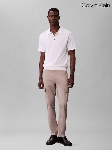 Calvin Klein Pink Slim Stretch Cotton Cargo Trousers (W62033) | €129