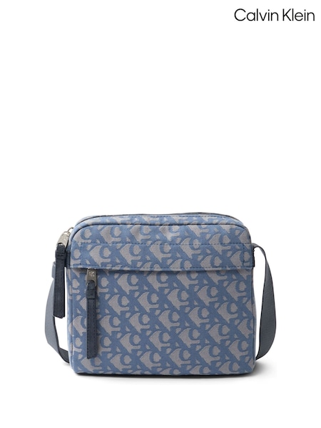Calvin Klein Blue Monogram Cross-Body Bag (W62037) | €83