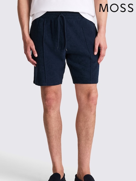 MOSS Blue 100% Cotton Terry Towelling Shorts (W62063) | 223 QAR