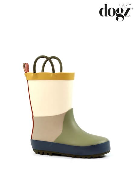 Lazy Dogz Green Bubblegum Toddler Colour Block Wellingtons (W62088) | €33