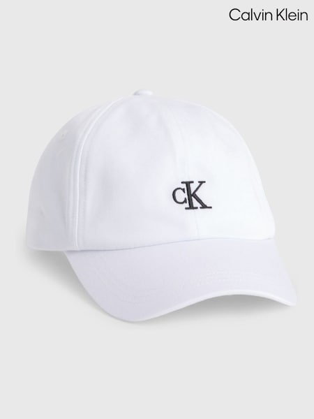 Calvin Klein White Monogram Baseball Cap (W62096) | €33
