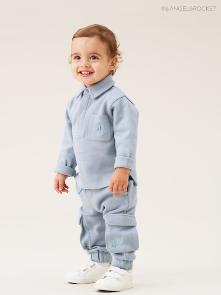 Angel & Rocket Blue Mini Arthur Herringbone Co-Ord Set (W62164) | €34 - €37