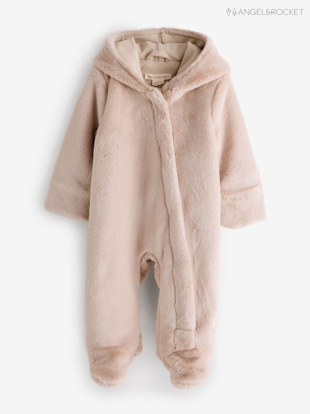 Angel & Rocket Natural Quinn Faux Fur Pramsuit (W62173) | €61